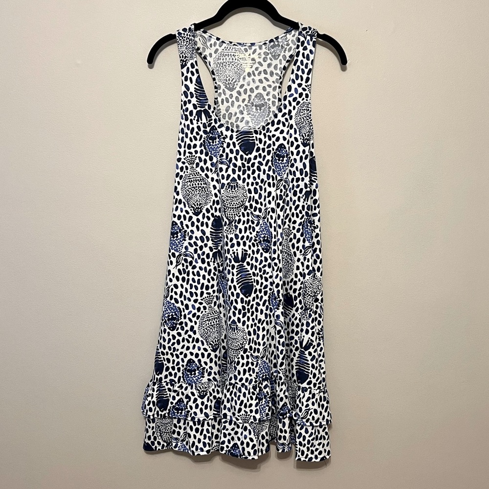 Lilly Pulitzer Kristen Flounce Dress Small Women’s Navy